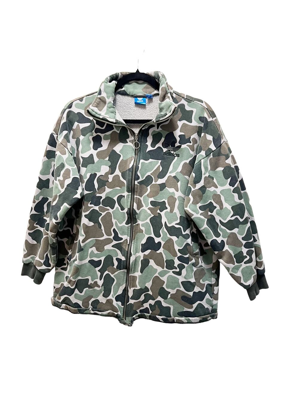 Adidas Women's Camoflauge Camo Print Full Zip Tracktop Jacket Size Large